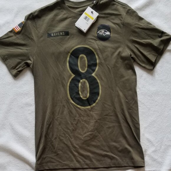 Nike Lamar Jackson Baltimore Ravens Salute to Service Name & Number T-Shirt, SM - Picture 4 of 11